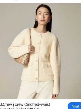 J crew Julia cinched waist sweater jacket NWT